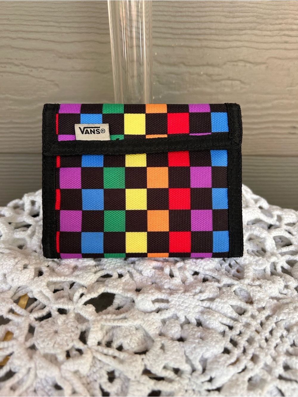 Vans Checkerboard Active Bifold Wallet in Rainbow